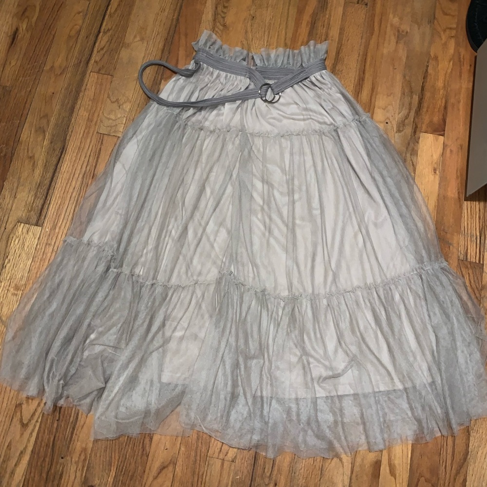 Tool skirt in rusty pink/ mauve. Floor length!
